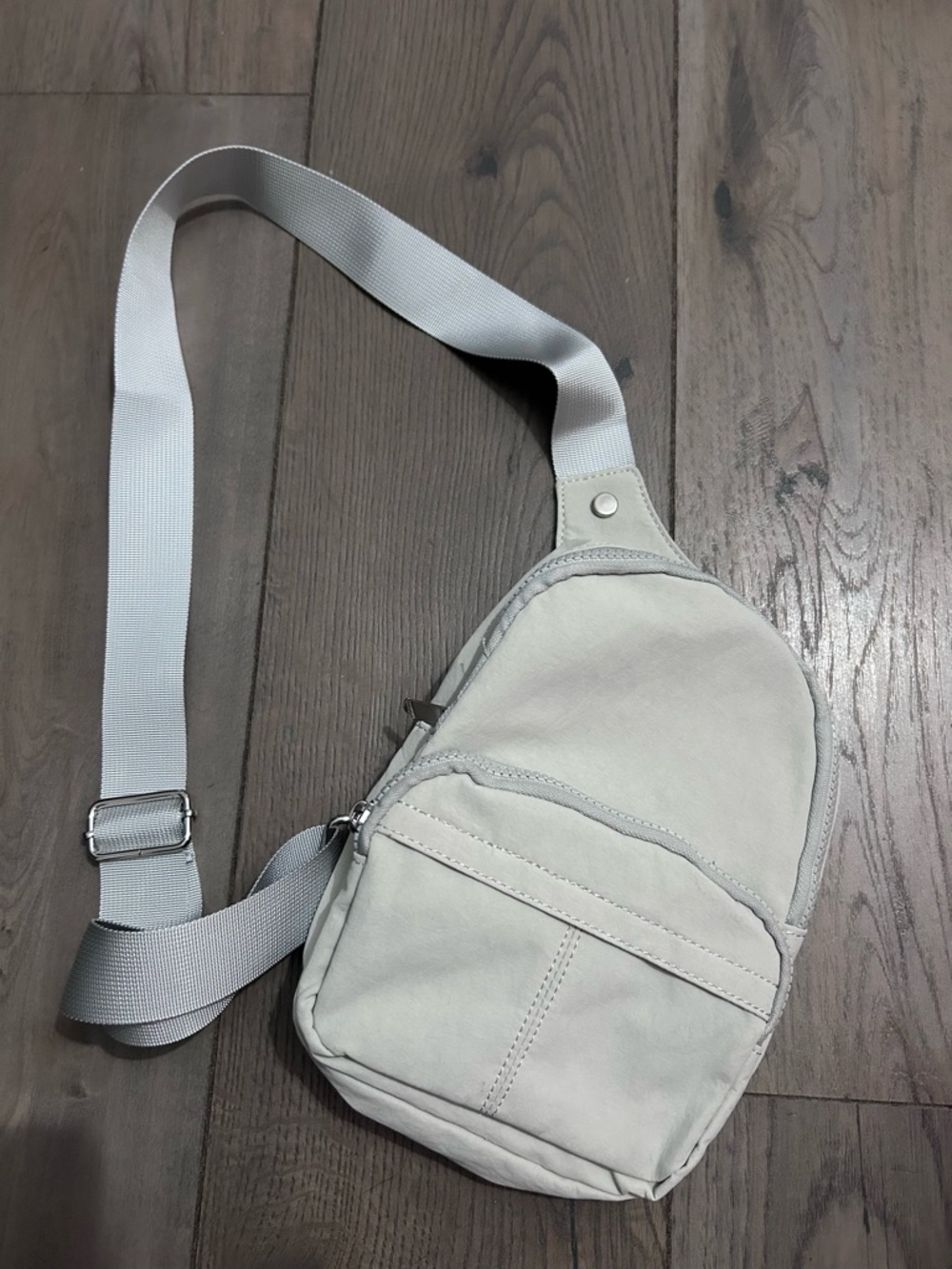 Light Gray Women's Crossbody Sling Bag - Minimal Everyday Style